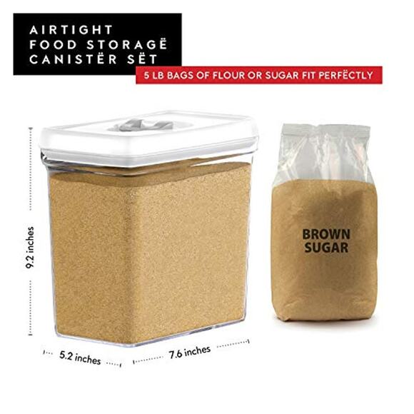 NWT DWËLLZA KITCHEN Large White Airtight Food Storage Containers - Set of 4 - Picture 1 of 2